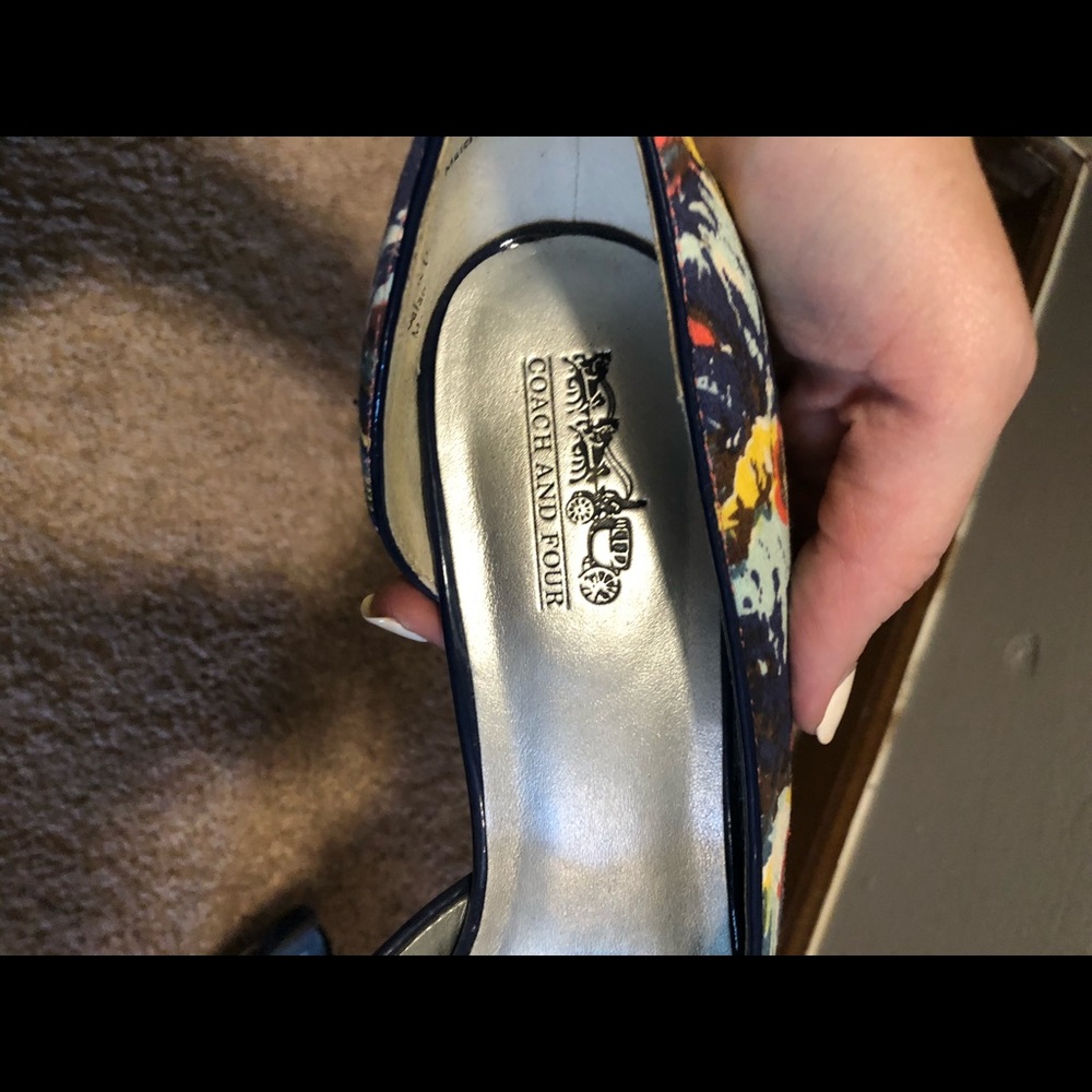 Coach peep toe heals